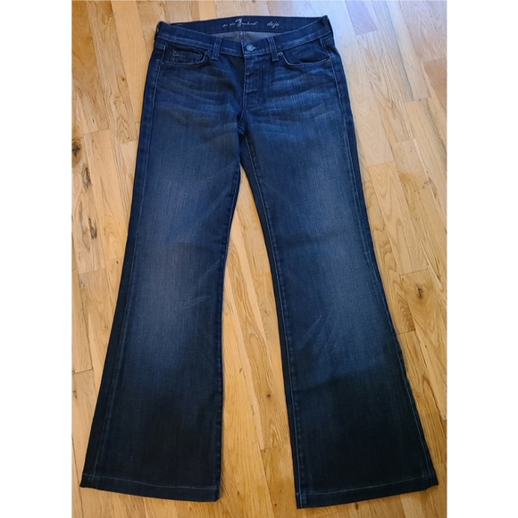 🆕️ 7 For All Mankind Dojo Flare Leg Jean Sz 28 70s Bohemian Streetwear Stretch - Picture 12 of 16